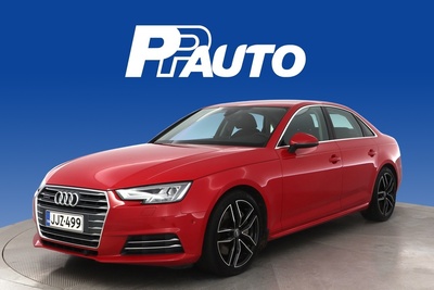 Audi A4 Sedan First Edition Business Sport 2,0 TFSI 185 kW quattro S tronic - 2,99% jopa 100000:n asti! - #Led-valot / Virtuuali mittaristo / Sport penkit / Tutkat edess ja takana / Lohkolmmitin ja sispistoke#, vm. 2016, 159 tkm (1 / 28)