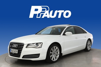 Audi A8 Sedan 3,0 V6 TDI quattro tiptronic-autom. Start-Stop - 2,99% jopa 100000:n asti! - Keyless Go, Shkstiset Comfort-urheiluistuimet muistilla, BOSE-nentoistojrjestelm, Avattava kattoluukku, Esiintaittuva vetokoukku,ym..!!, vm. 2013, 125 tkm (1 / 39)